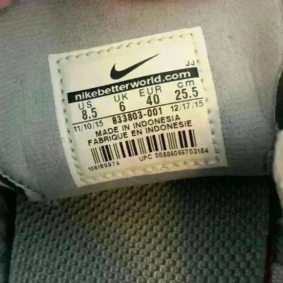 Nike Women Light Grey Low-Tops & Sneakers Textile Fibers, Women’s size 8.5 - Picture 13 of 14